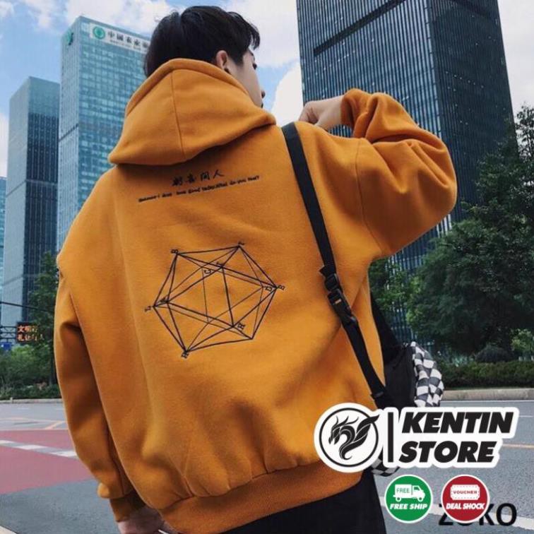 Áo Hoodie Chống Nắng dành cho Nam Nữ Có 4 Màu,Form rộng Unisex hình Lập Phương Ulzzang kèm ảnh thật