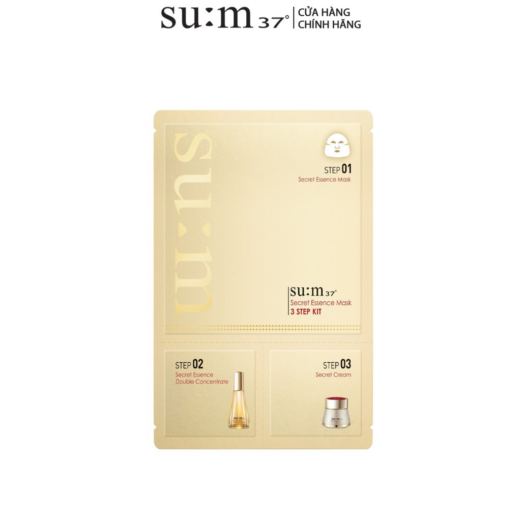 [HB Gift] Mặt nạ ngăn lão hóa 3 bước Su:m37 Secret Mask 36ml