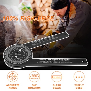 Miter Saw Protractor ABS Angle Finder Level Meter Gauge Goniometer