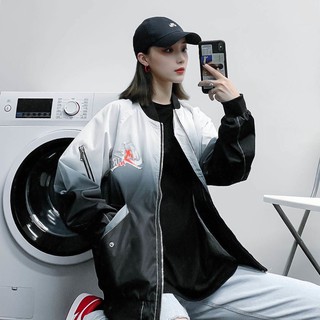 Áo khoác bóng chày gradient đồng phục mới của Nike Jordan áo khoác bay áo khoác thể thao bóng chày! Đôi nam nữ