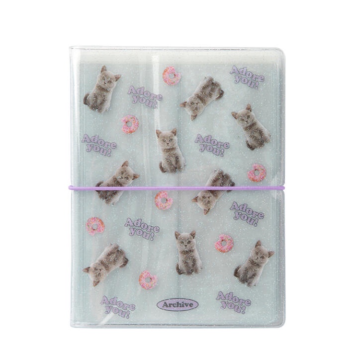 Binder Collect Book ARTBOX Hàn Quốc Đựng Sticker Nhãn Dán Họa Tiết Mèo 10 Sleeves