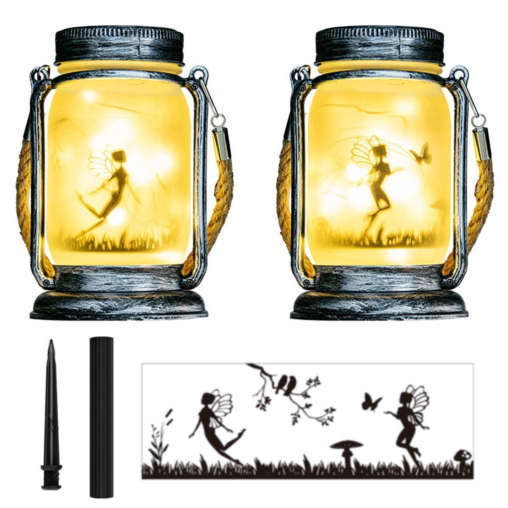 YIYU Đèn Lồng Kính Mờ Chống Thấm Nước Trang Trí Sân Vườn Sử Dụng Năng Lượng Mặt Trời