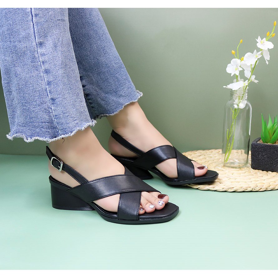 SANDAL CAO GÓT QUAI CHÉO 3 PHÂN THỜI TRANG NỮ YOMI HOT NEW