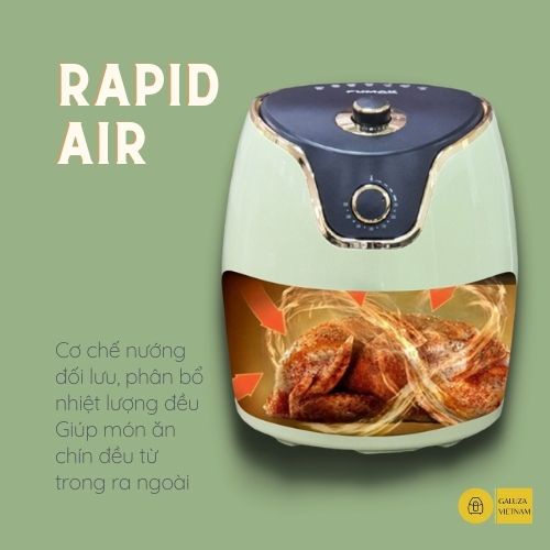 Nồi Chiên Không Dầu Fumak FM-2075 Nhật Bản, Dung Tích 7.5L bếp nướng chính hãng bảo hành 12 tháng