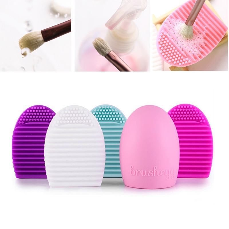 Miếng Silicone Vệ Sinh Cọ Trang Điểm Hình Quả Trứng