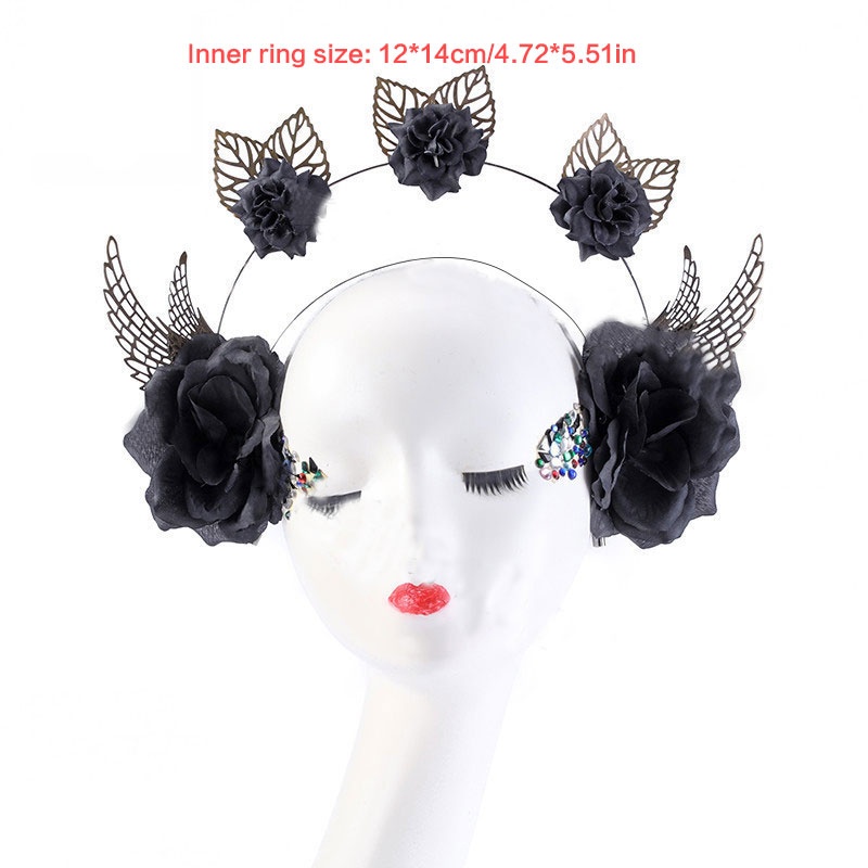 Băng Đô Cài Tóc Giả Đính Hoa Lá Thanh Lịch Cho Nữ