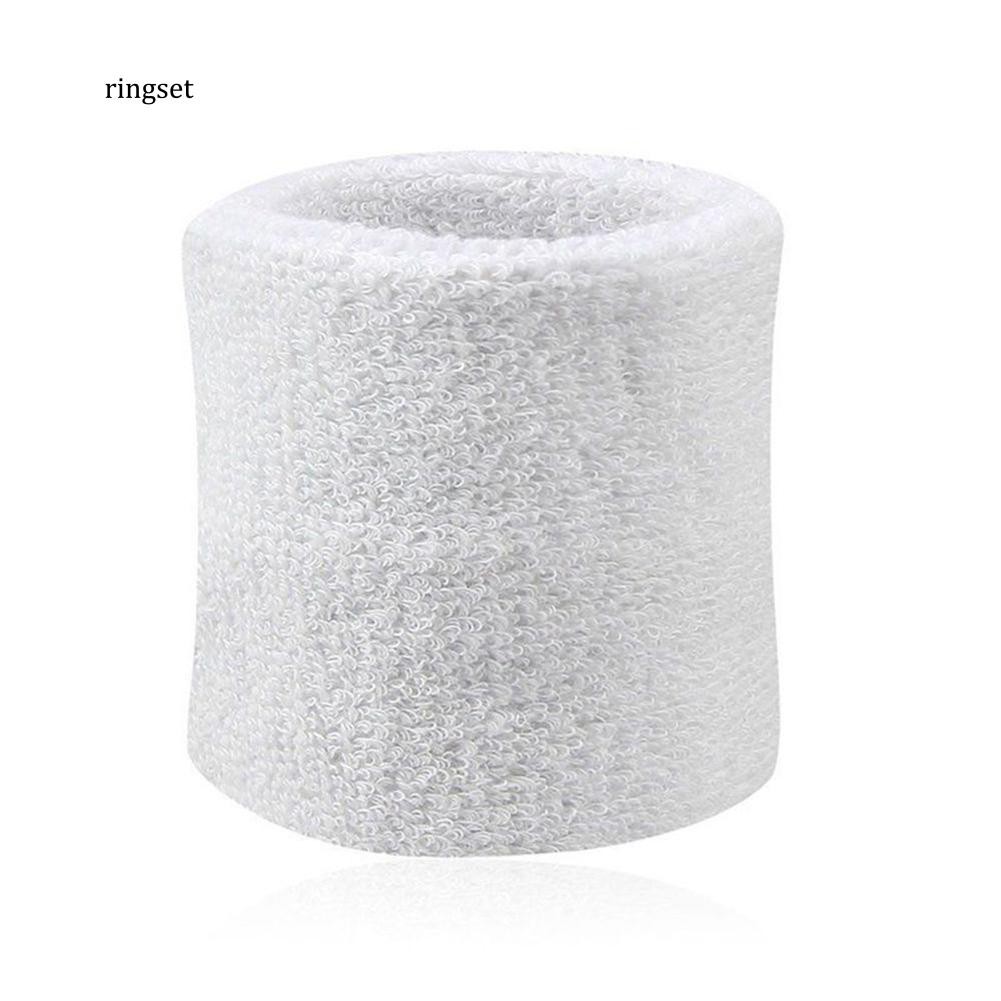 Set 2 băng cổ tay thể thao vải cotton mang khi chơi tennis tiện dụng