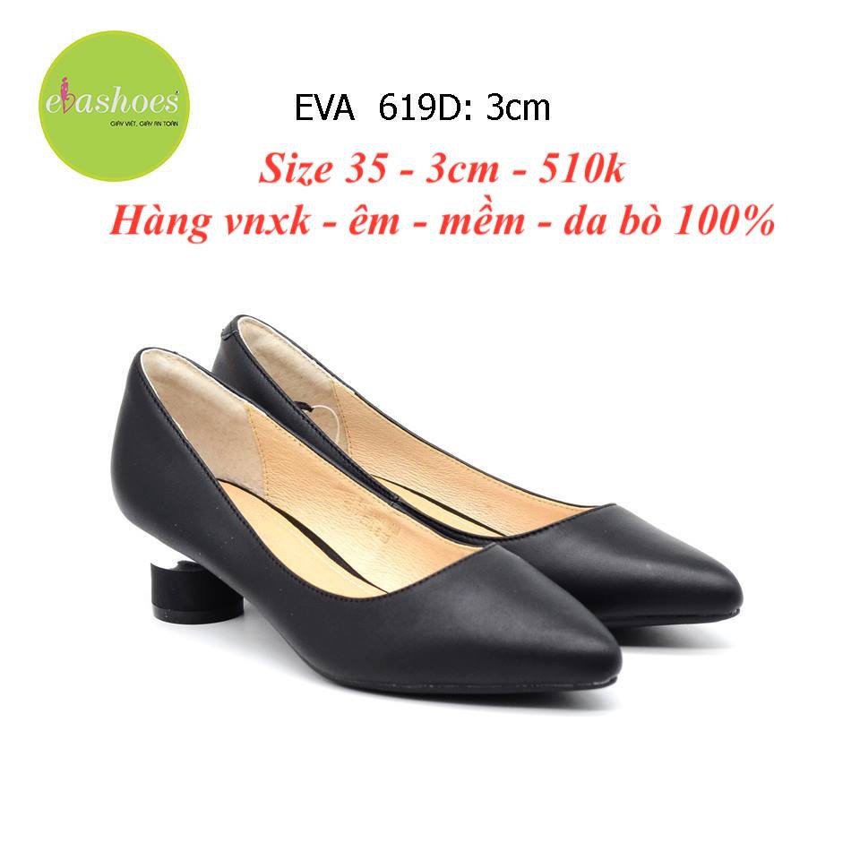 (XẢ HẾT GIÀY DA BÒ 169K, SIZE 35)Giày cao gót nữ Evashoes  - Bh 12 tháng - Đổi trả trong vòng 10 ngày