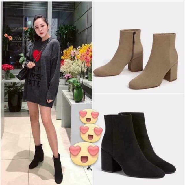 Boot Bershka Authentic vợt sale sz 35 màu đen