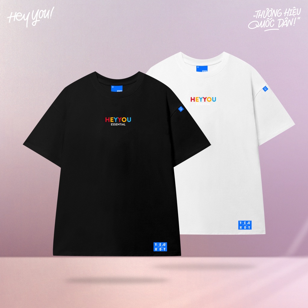 Áo thun nam nữ tay lỡ unisex form rộng Hàn Quốc HEYYOU 3 màu Siêu Đẹp áo phông basic tee hot trend mùa hè KFC Shop A001