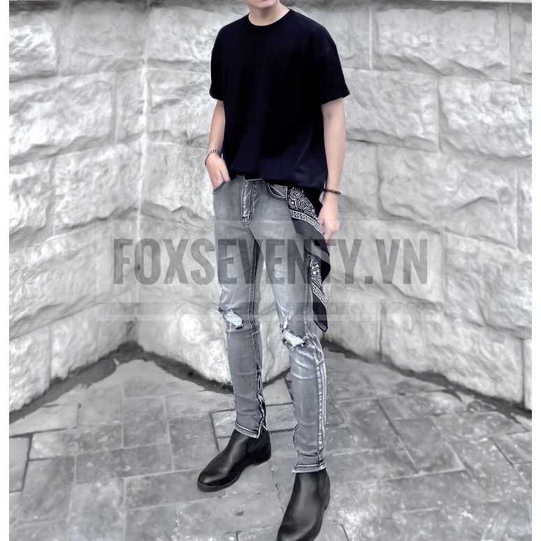 Quần jean có khóa zip Foxseventy chất jean co dãn có zipper dễ phối đồ | BigBuy360 - bigbuy360.vn