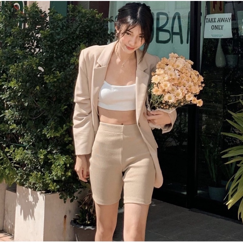 Quần biker short bo gân dày dặn co giãn tốt ( mẫu mới)