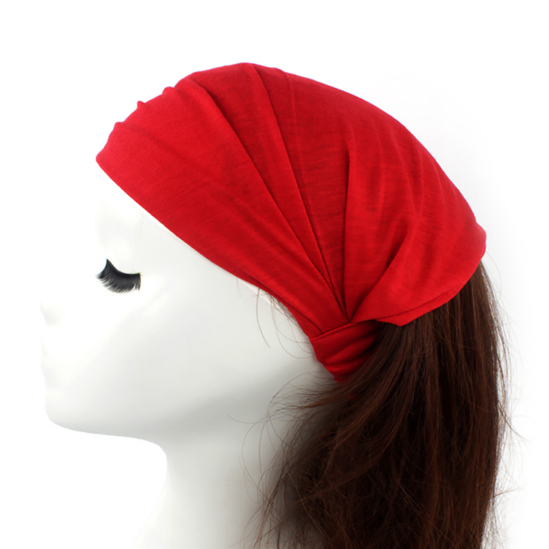 Women Wide Cotton Stretch Headbands Headpiece Turban Bandage Hair Bands