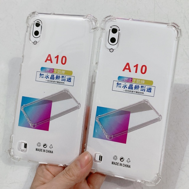 Combo 2 ốp silicon dẻo trong loại dày Sam sung A10,M10