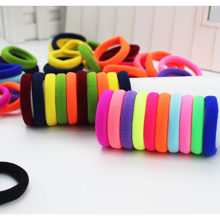 Set 20 dây buộc tóc nhiều màu dễ thương