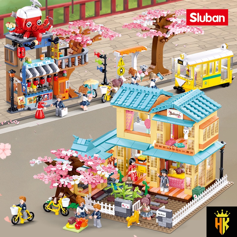 Đồ Chơi Lắp Ráp Kiểu LEGO Friends Ngôi Nhà Nhật Bản Mùa Hoa Anh Đào Spring Season B1017 Với 1029 Chi Tiết,Lego Bé Gái