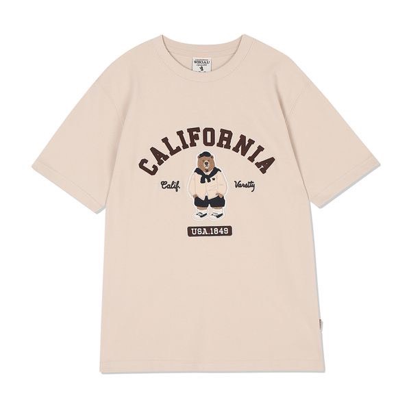 Áo thun WHOAU W Steve WHRAB2311U Unisex - Áo phông gấu authentic giá rẻ - Thời trang Hàn Quốc chính hãng