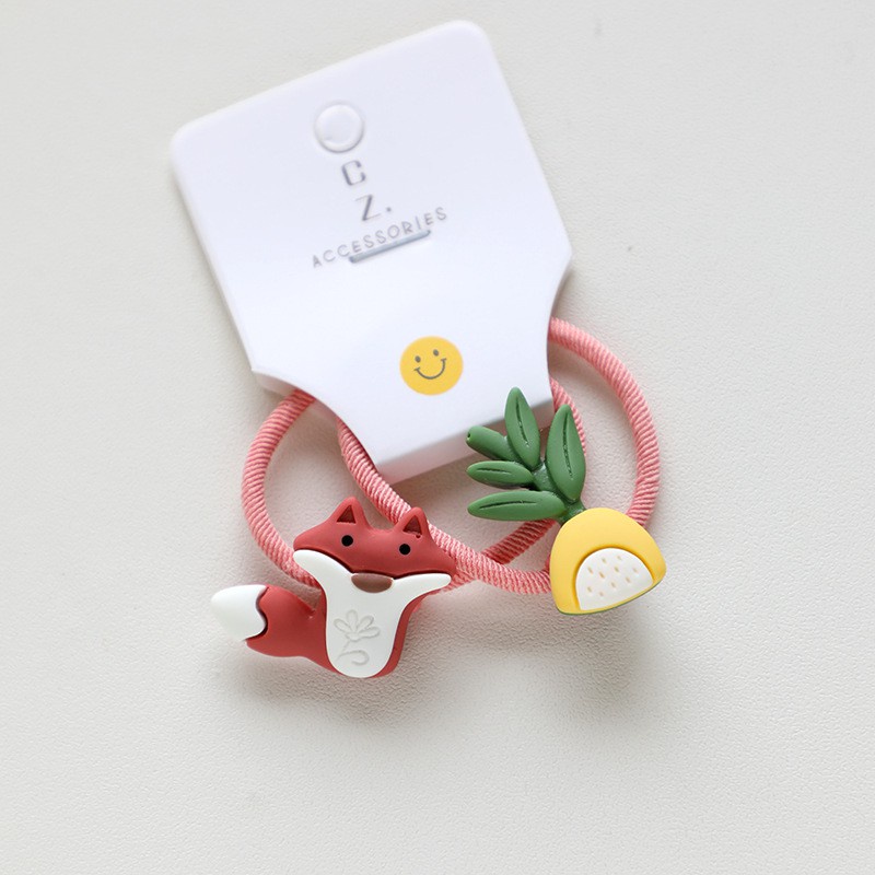 Set 2 Kẹp Tóc Hình Hoa / Sóc Dễ Thương Cho Bé Gái