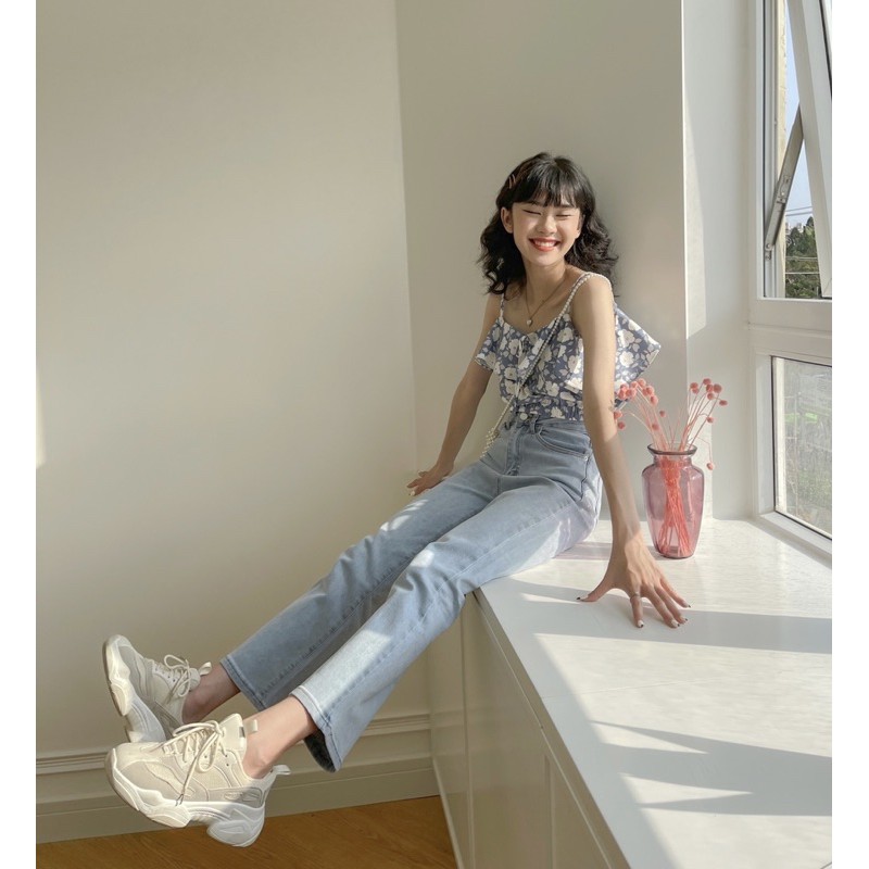 [SALE UP TO 50%] Quần jeans ống suôn LEN màu nhạt 7910