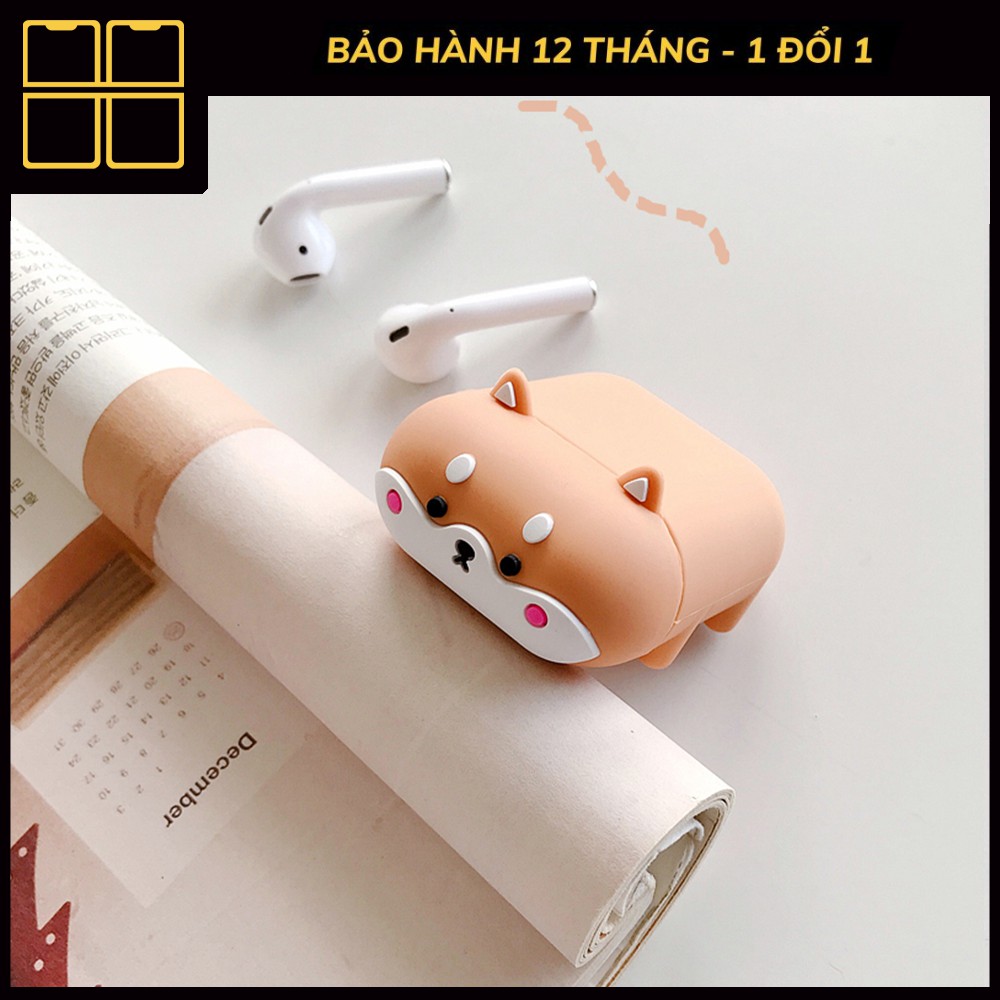 Vỏ Ốp Airpod Case 1/2/Pro chống va đập, ốp airpod siêu dễ thương Shiba Inu 88Mobile