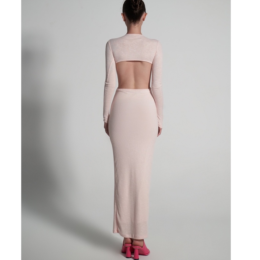 Váy body tay dài chất thun gân ONONMADE Pink Glaucium Dress