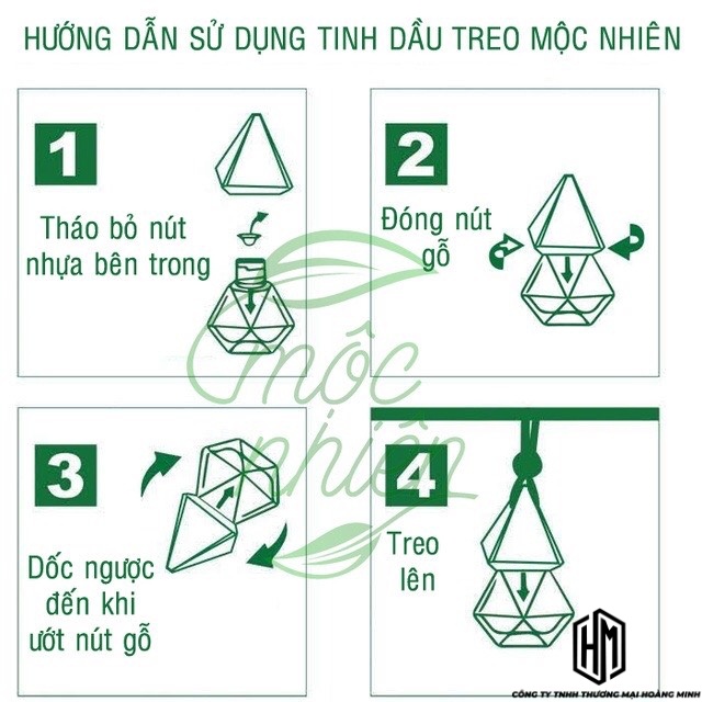 Tinh dầu treo xe Mộc Nhiên có chứng nhận (15 mùi hương)