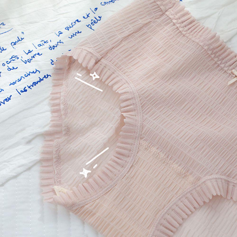 SOMEDAYZL Quần Lót Lụa Nylon Đính Nơ Thoáng Khí Thoải Mái Cho Nữ