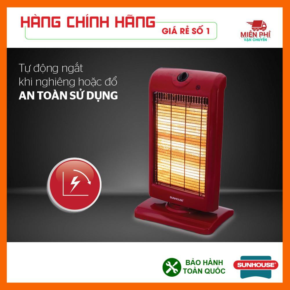 Đèn sưởi 3 bóng halogen Sunhouse SHD7016, Máy sưởi sunhouse SHD7016, tốc độ làm ấm nhanh, tỏa nhiệt đều.