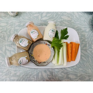 Combo 4 chai xốt Thousand Island,  Salad  Balsamic, Mè rang, Caesar (Phô mai) – Homemade 100% – chai 50ml