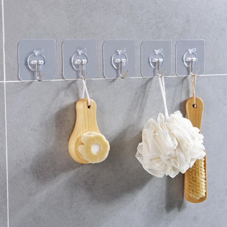 Combo 10 MÓC TRONG SUỐT DÁN TƯỜNG ĐA NĂNG CHỊU SIÊU TRỌNG LỰC