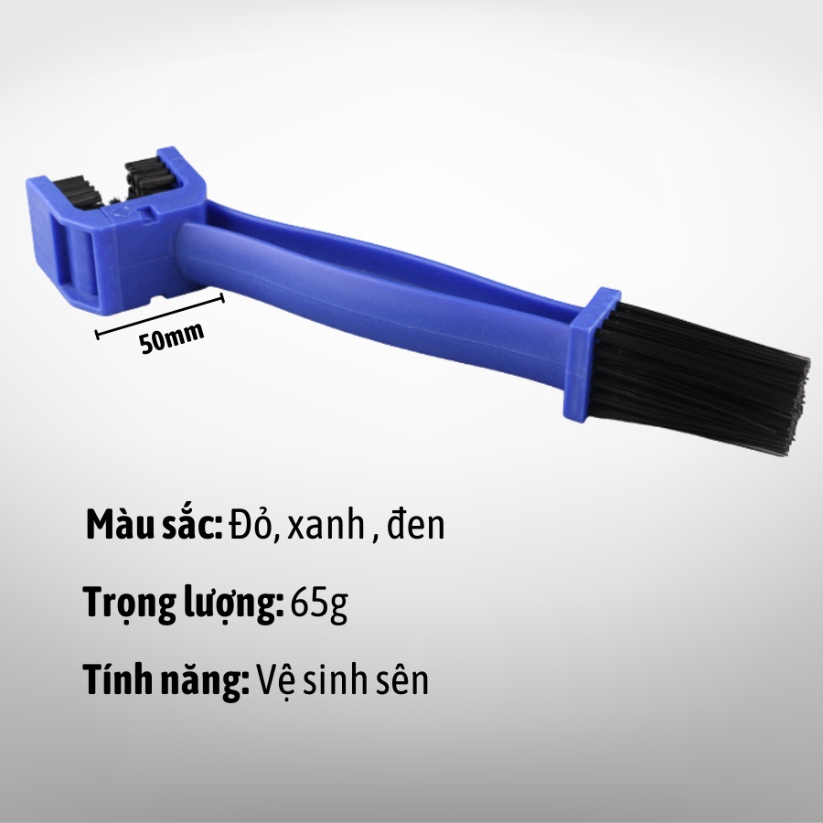 Bàn chải rửa xe 3D vệ sinh sên xích xe máy xe đạp 2 đầu chuyên dụng BC-03