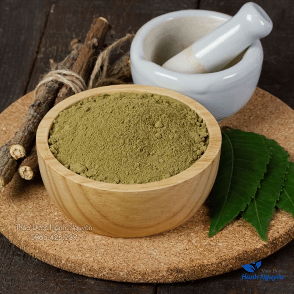 Bột lá neem nguyên chất 100g (Lá nem kháng khuẩn, dưỡng da, mờ thâm sạm) - Thảo Dược Hạnh Nguyên