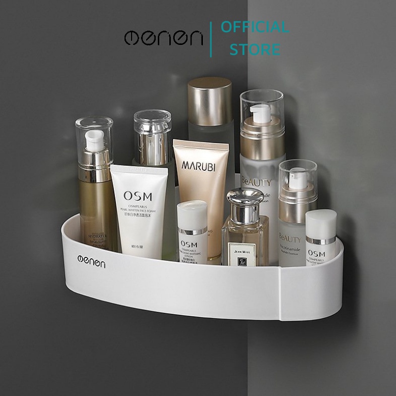 Kệ Góc Chữ Nhật Dán Tường Cao Cấp OENON, Kệ Để Đồ Nhà Tắm - Nhà Bếp Tiên Lợi Kèm Miếng Dán Siêu Chắc