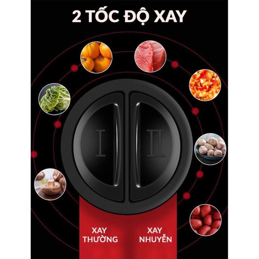 Máy Xay Thịt Inox Đa Năng Cối 2L Kitchen Tiện Dụng Cho Gia Đình