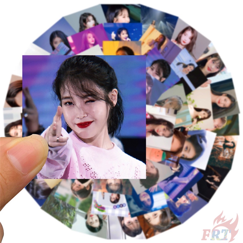 Bộ 50 miếng dán trang trí laptop/ván trượt hình các nhân vật IU Lee Ji Eun Series 02 DIY thời trang