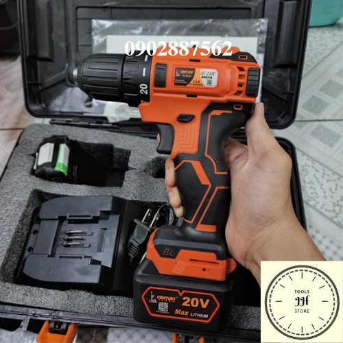 máy khoan pin century 20v 16v không chổi than hàng chính hãng