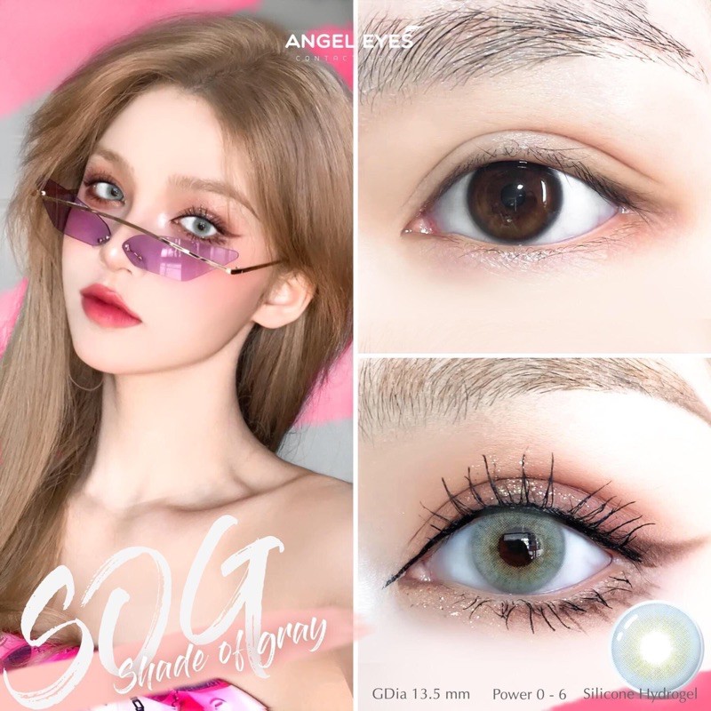Lens đeo 24h có độ cao cấp kính áp tròng chính hãng angel eyes cho mắt thở