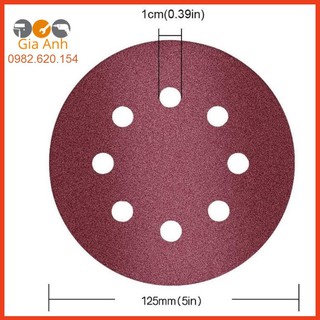 Giấy ráp tròn 8 lỗ 180mm mài tường
