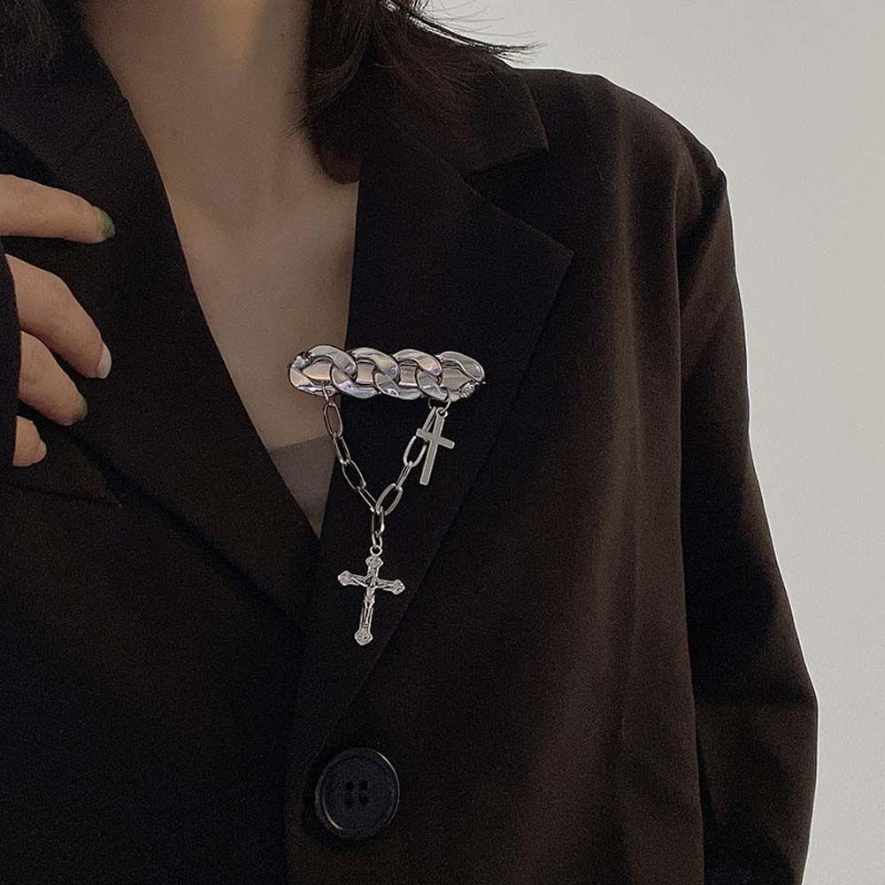 IVORY Kẹp Tóc Dây Xích Kim Loại Phong Cách Harajuku Cho Nữ