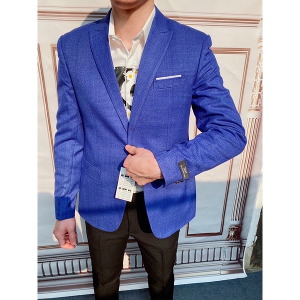 Áo vest nam màu xanh, cao cấp siêu sang