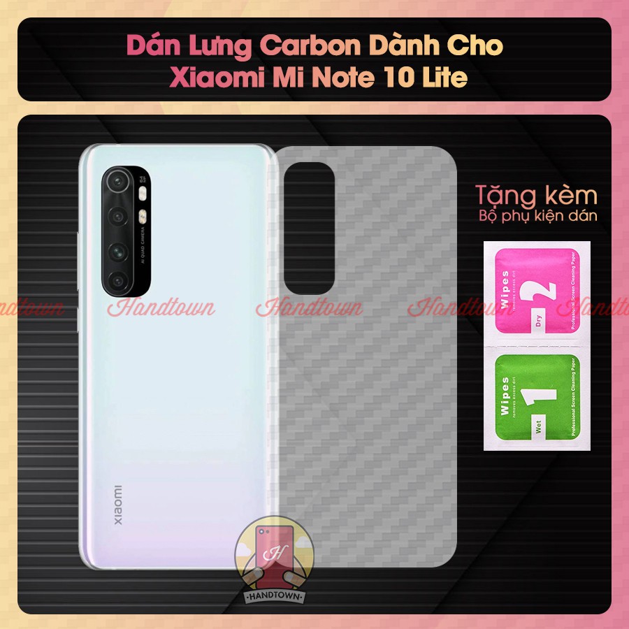 Miếng dán lưng cacbon Xiaomi Mi Note 10 Lite