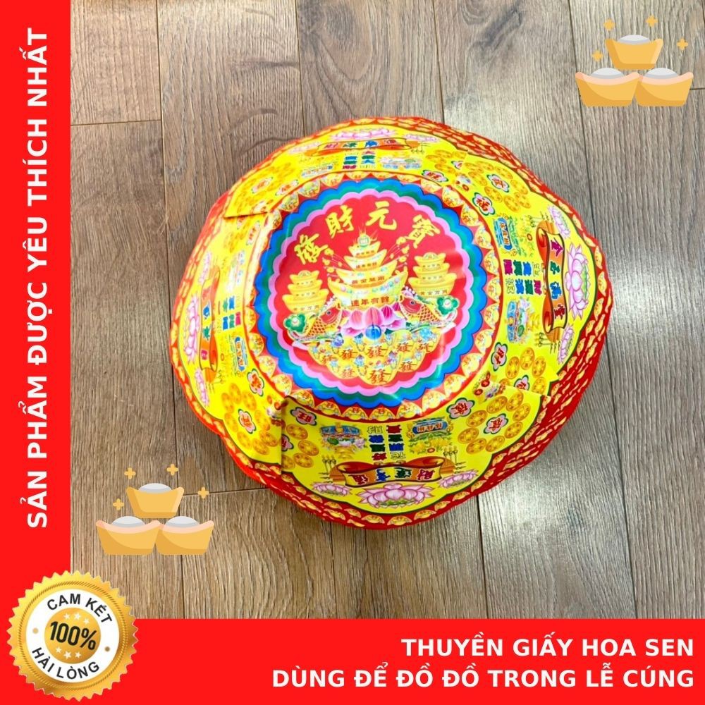 Thuyền Hoa Sen Đựng Đồ Cúng - Cửa Hàng Vàng Mã Chú Sa Di Hoan Hỉ