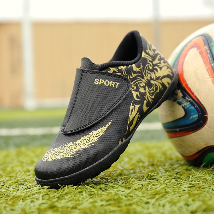 Te 20 nis de futsal Giày Thể Thao Đá Bóng Đế Bằng Cao Su PU Cột Dây Mũi Tròn Miệng Thấp Giản Dị