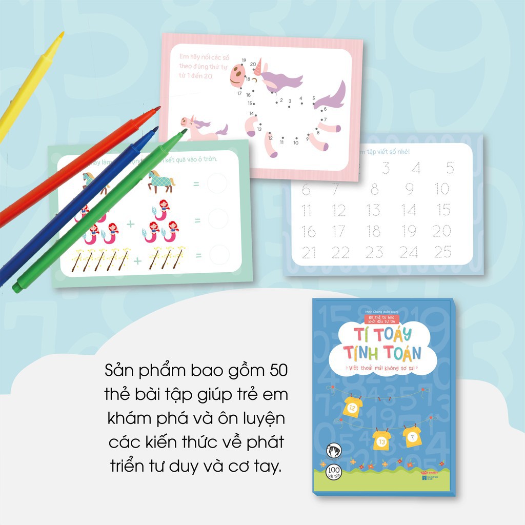 Flashcards - Bộ thẻ Tí Toáy Tính Toán (Dành cho trẻ từ 3 tuổi) - Crabit Kidbooks