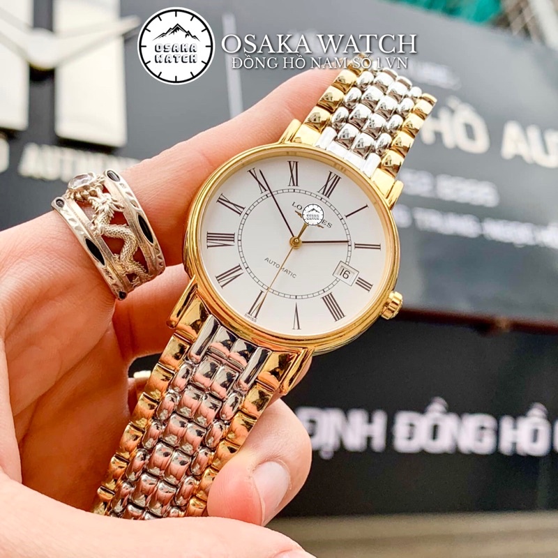 Đồng Hồ Nam Longi Presence L888 Automatic Siêu Mỏng Dây Kim Loại Lịch Ngày Hàng Cao Cấp - Bảo Hành 24 Tháng