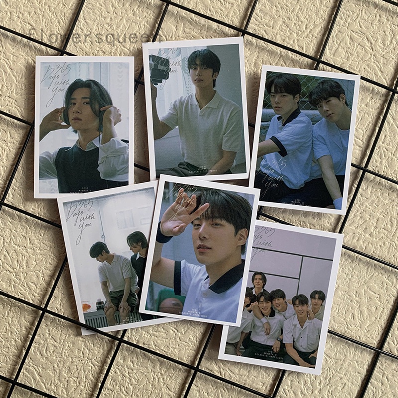 flowersqueen Set 16 tấm thẻ ảnh lomo card nhóm nhạc Kpop MONSTA X SEASON'S GREETINGS