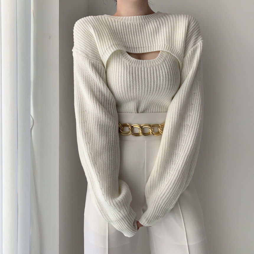 Áo Len Dài Tay Thiết Kế Mới Thời Trang Mùa Thu Theo Phong Cách Hàn Quốc