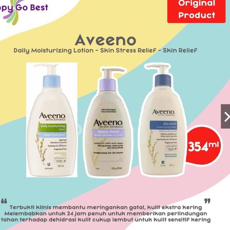 (Hàng Mới Về) Lotion Aveeno Dưỡng Ẩm Cấp Nước Cho Da 354 ml / Hằng Ngày