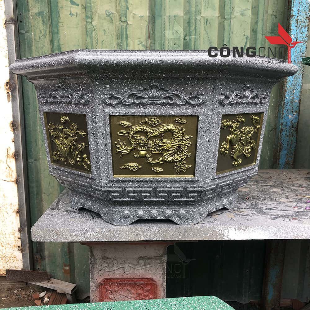 Khuôn đúc Chậu cảnh Đẹp Bát Giác 59 Không Chân Đôn