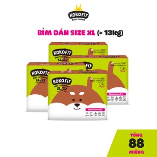 Nguyên Thùng Bỉm Dán KOKOFiT Hàn Quốc Cho Bé Trên 13kg Size XL - 88 Miếng